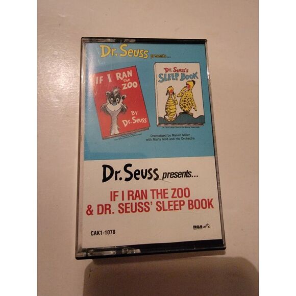 Dr Seuss If I Ran The Zoo And Sleep Book Cassette Tape Vintage - Picture 1 of 3